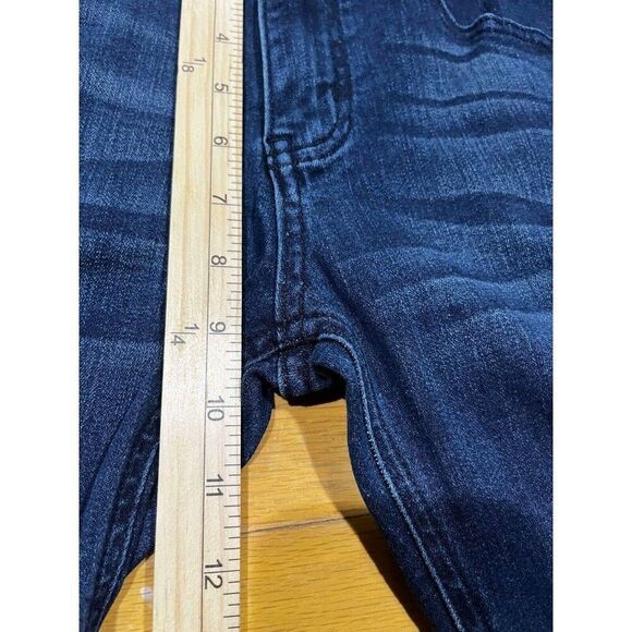 Ring Of Fire Jeans Womens 14 Slim Blue Mid Rise Distressed Denim Festival Grunge - Picture 6 of 9